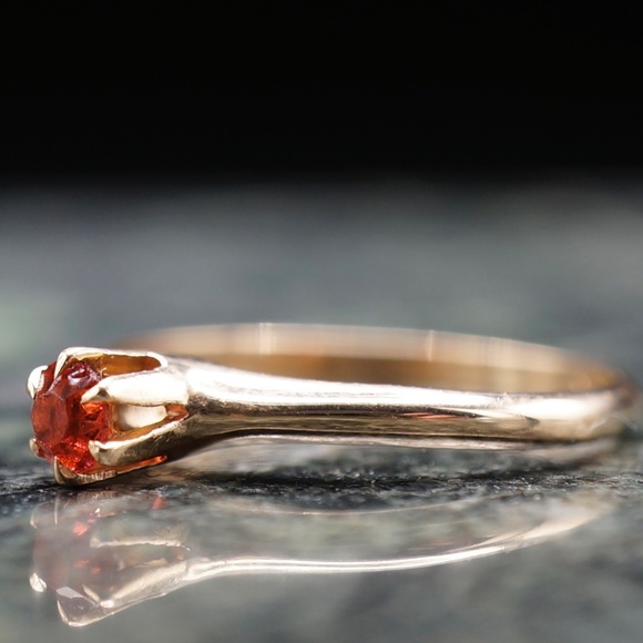 c.1900 Ostby & Barton Paste Stone Ring 10k Solid Gold Tiffany Setting sz3 - Picture 6 of 12